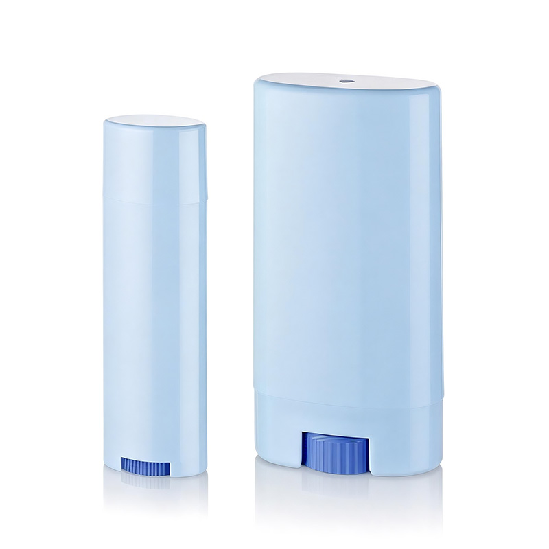 Contenitore ovale in plastica per stick per protezione solare da 8 grammi/15 grammi